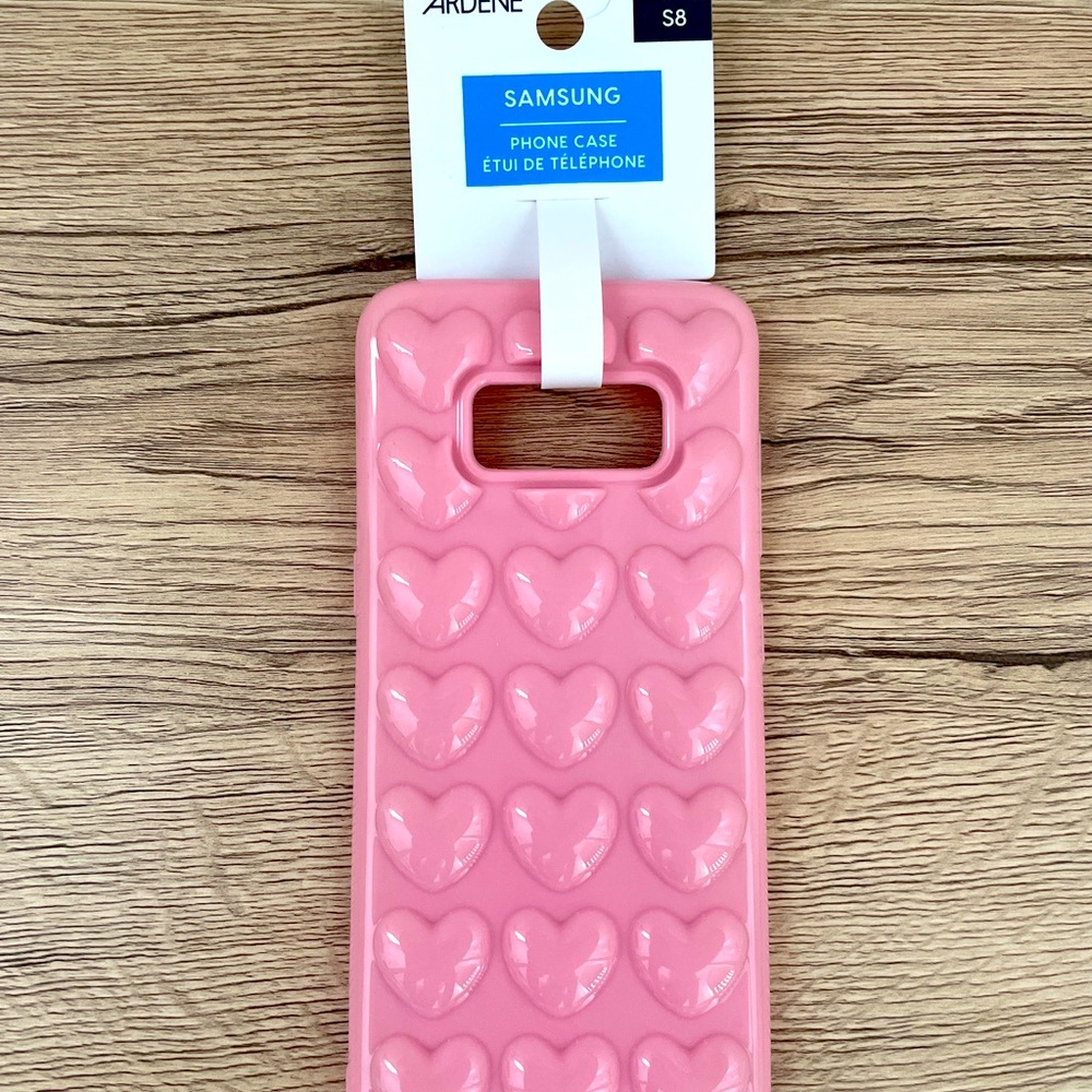 Samsung S8 pink heart phone case, Ardene